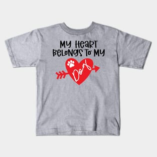 My Heart Belongs to Dog Kids T-Shirt